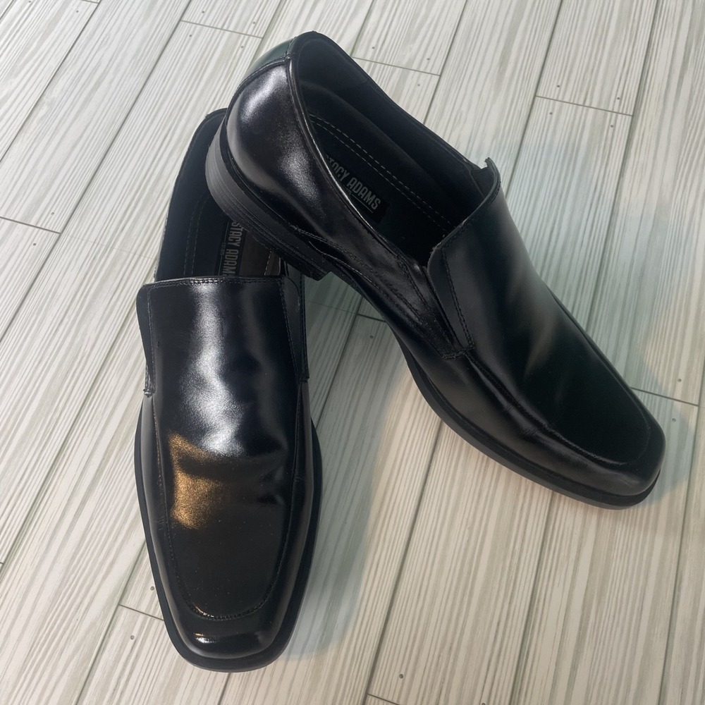 Stacy Addams Cassidy Black Leather Dress Shoes Men's Size 9